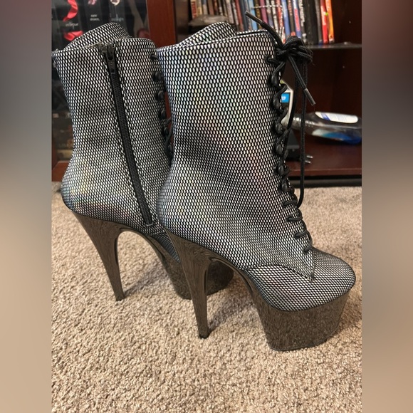 Pleasers Adore holo mesh boot - Picture 1 of 6